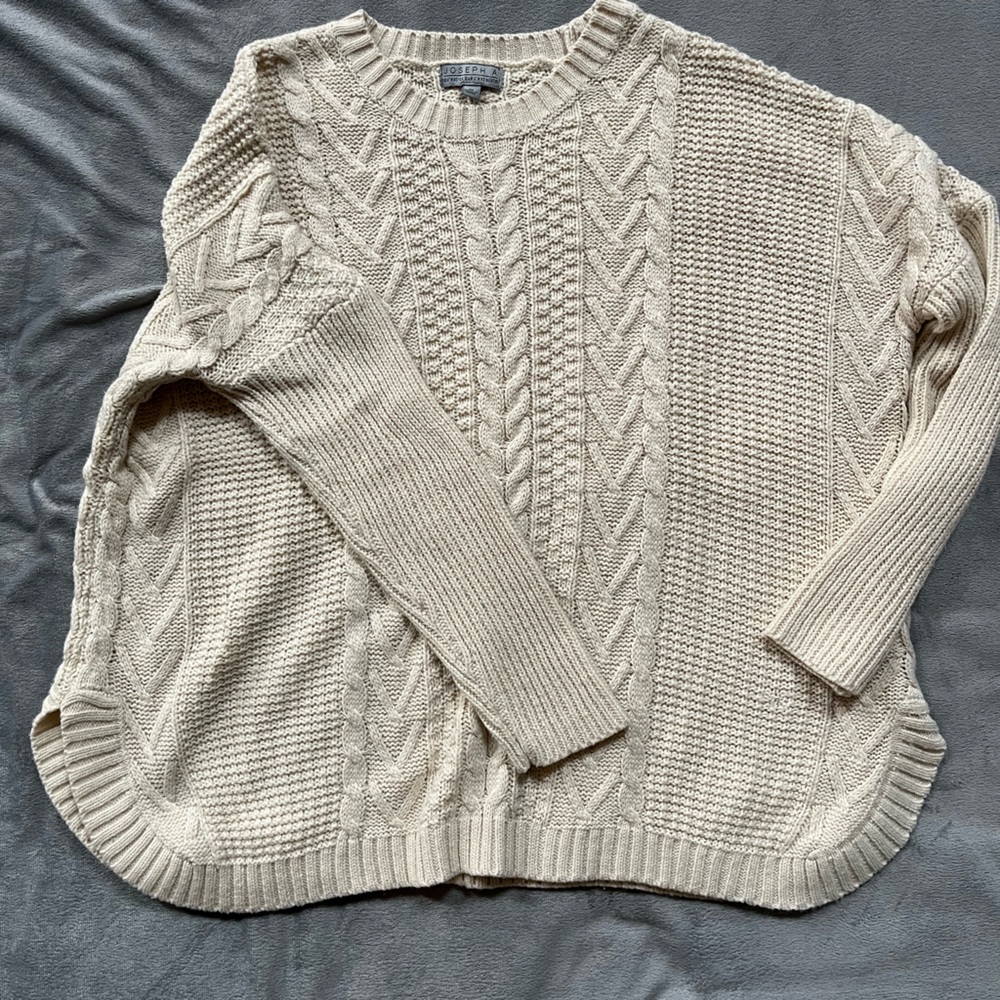Joseph A Envelope Hem Cable Sweater